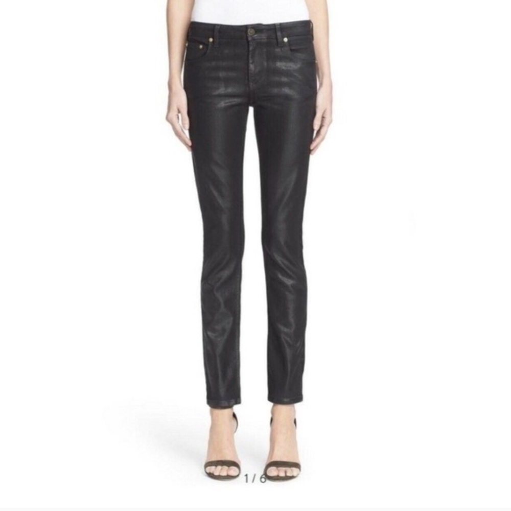 NWT ROBERTO CAVALLLI Coated Skinny Jeans 42EURO/6